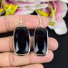 Black Spinel Gemstone Handmade 925 Sterling Silver Jewelry Earring 2.21" KG-1750