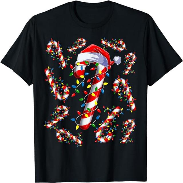 Spoof Christmas Tshirt for Women Round Neck Short Sleeved Hiphop Christmas Women Loose Fit Plus Size Comfortable Tshirt
