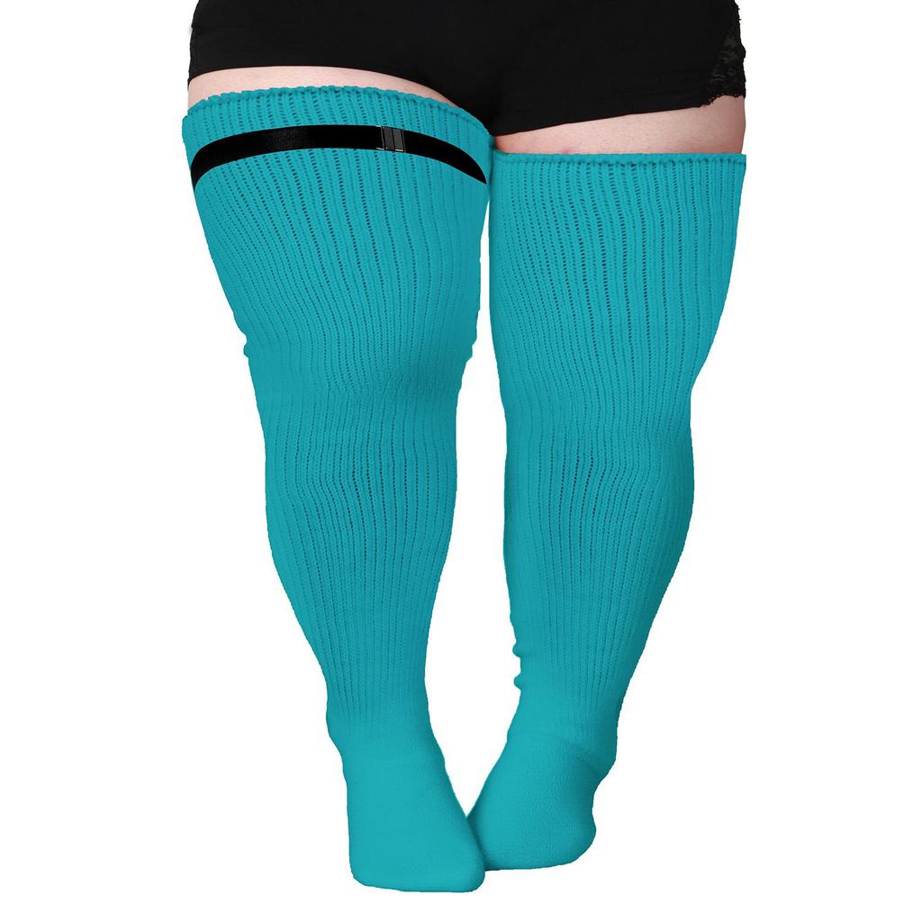 Plus Size Women's Compression Knee-High Socks - Extra Thick Over-the-Knee for Autumn/Winter