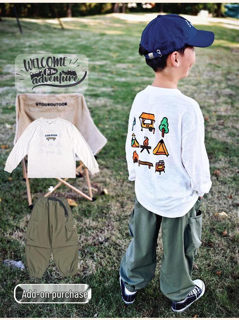 Japanese Kids' T-shirt: Quick-Dry Bamboo Cotton Short Sleeve for Boys and Girls