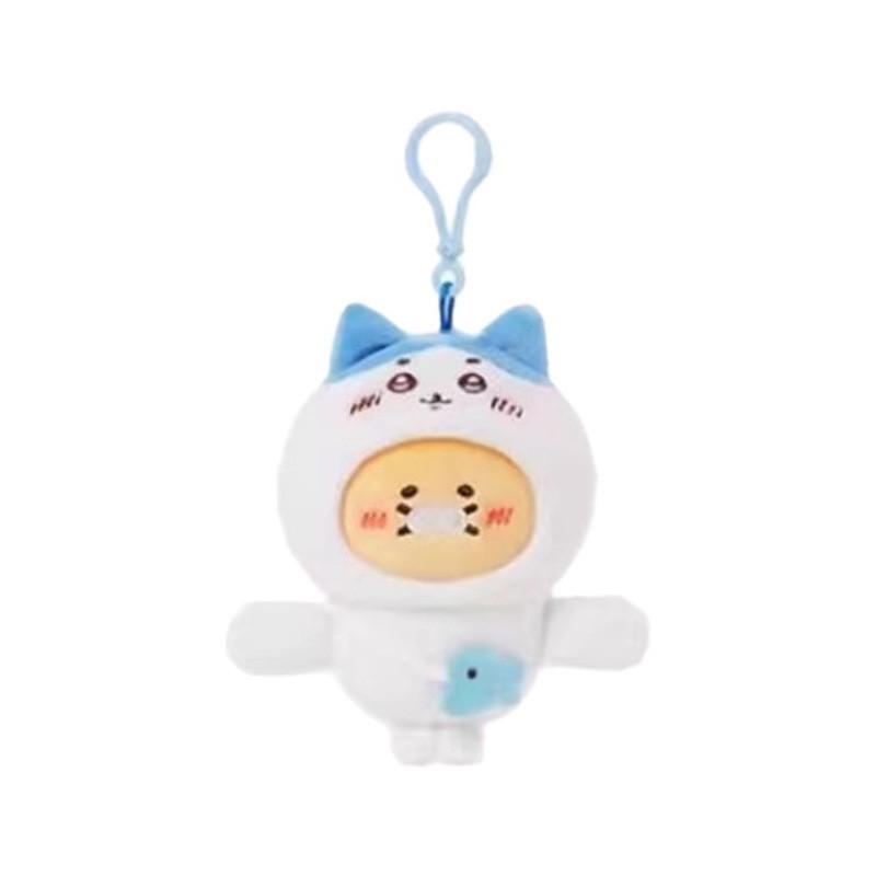 Chiikawa Hachiware Adorable Character Plush Keyring With Magnet For School Bag