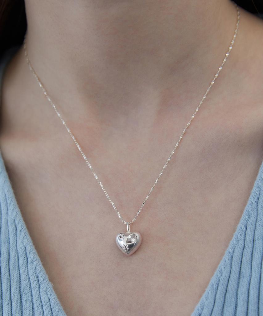 Tatiana (Silver 925) Witty Cubic Heart Necklace Nz2090