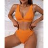Sexy High-Waist Bikini Swimsuit 2025 New Independent Station Cross-Border Swimwear Separate Station Hot Sale Sensual Bikini Set