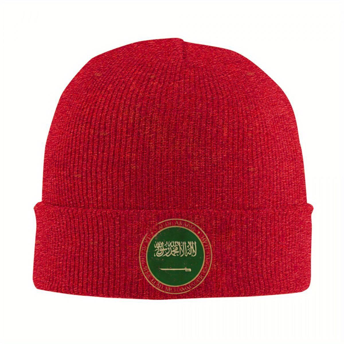 Vintage Kingdom Of Saudi Arabia Knitted Hat for Women Unisex Skullies Beanies Winter Hats Warm Caps