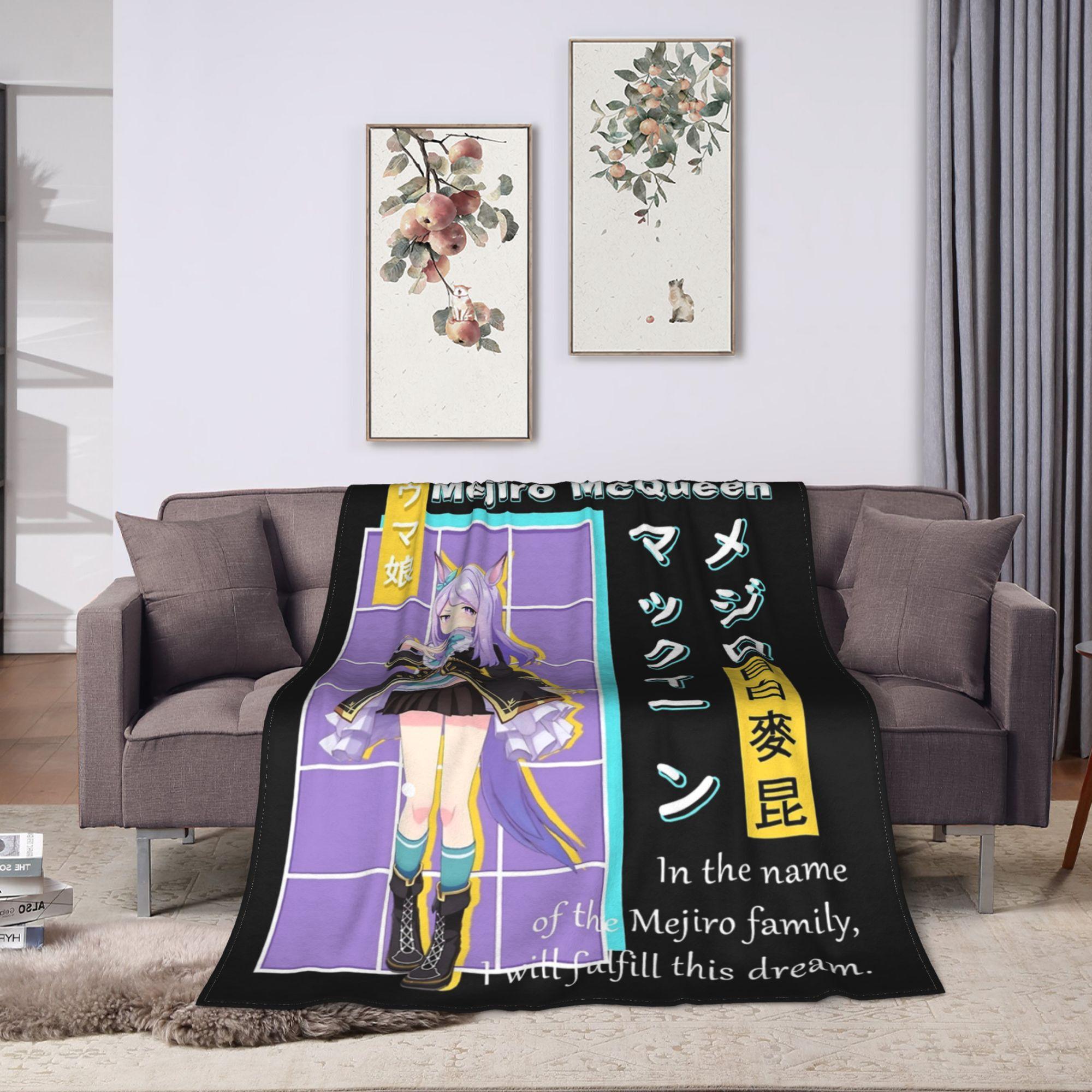 

Uma Musume Gold Ship Blanket Flannel Winter Portable Soft Throw Blanket for Home Outdoor Bedspread 100x150cm