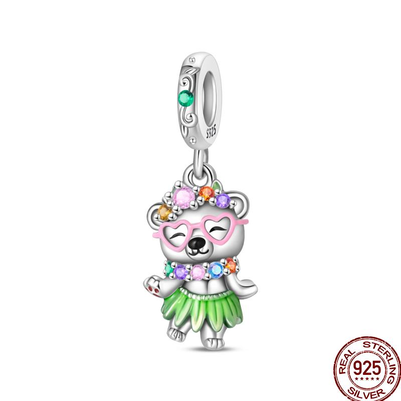 Spring Butterfly Collection Copper Sunflower Bear Butterfly Colorful Beads Suitable Fit 3Mm Original Bracelet