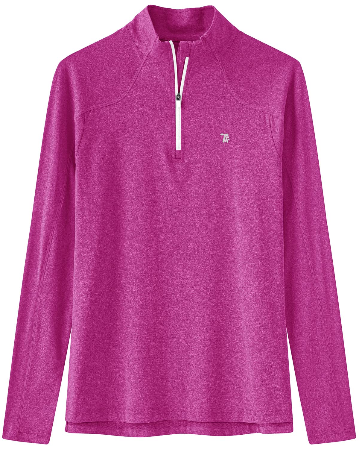 

[YSENTO] Long T-Shirt, Women s Sports T-Shirt, Fitness Shirt, Long Sleeve T-Shirt, Half Zip Up, Golf Wear, Running, Trekking, Quick Drying Shirt, 03