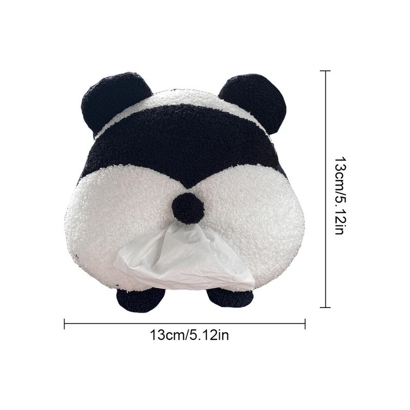 Držák na kapesníky do auta Roztomilý držák na kapesníky do auta Plyšová panda Krabička na ubrousky Pouzdro na ubrousky Opěrka hlavy na zadní sedadlo Organizér na kapesníky Auto Dekorace se zvířaty