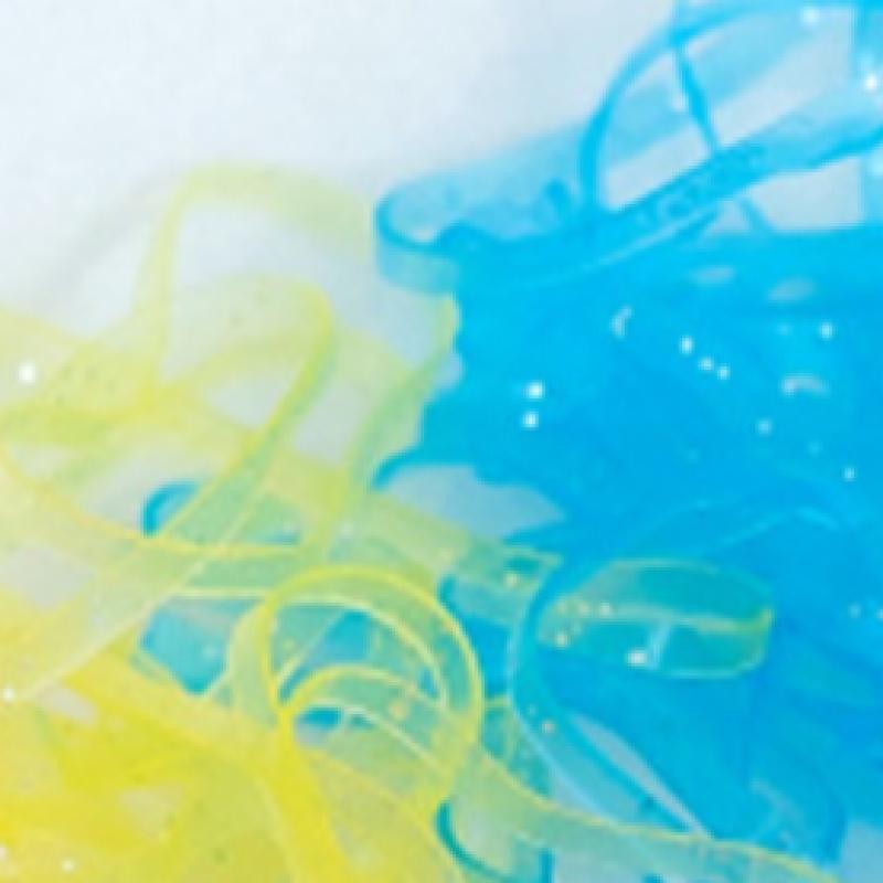 Daiso Glitter Pastel Color Tpu Bands  Pack Of 120