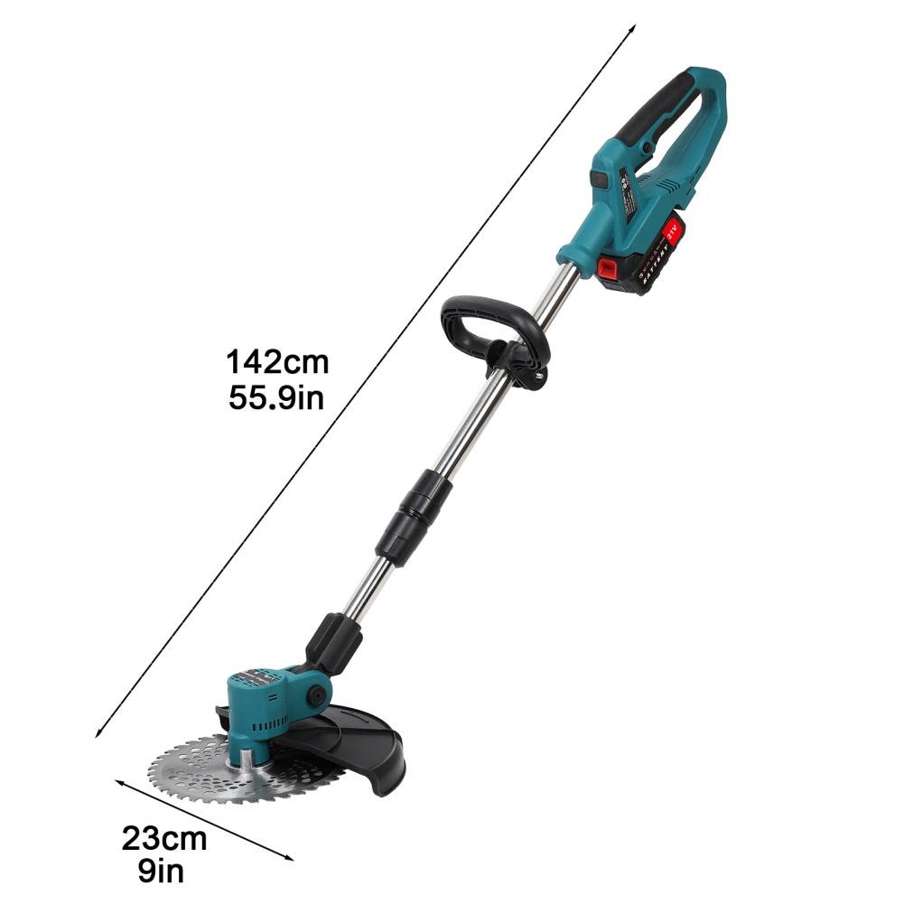 9Inch Brushless Motor Weed Eater Retractable Electric Weed Mower Cordless Trimmer Battery Power Rechargeable Handheld Lawn Mower