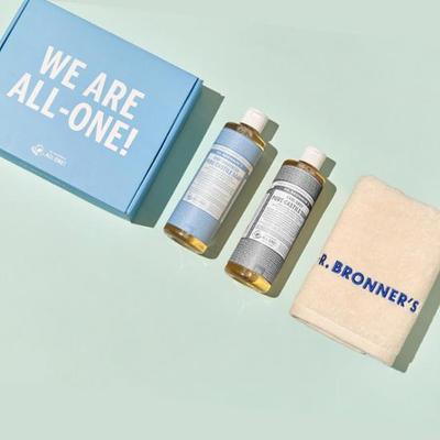 Dr. Bronner's Baby Mild & Earl Gray Pure Castile Soap Duo Special + Towel Free
