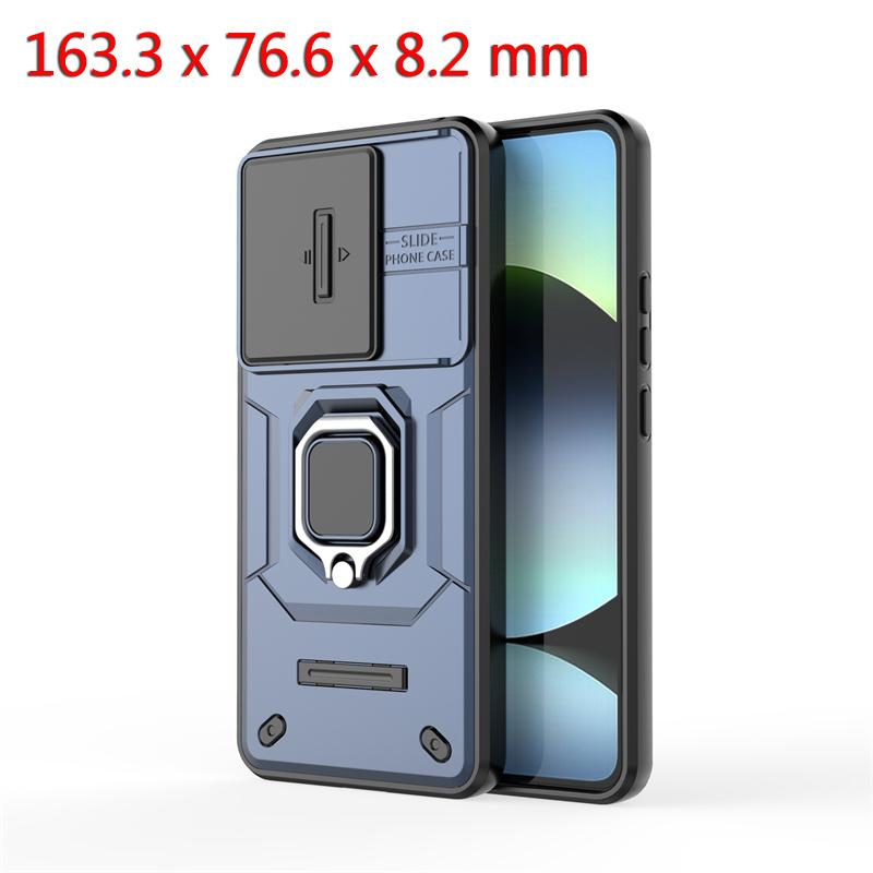 Shockproof Case For Redmi Note 14 4G Case Redmi Note 14 4G Ring Holder Magnetic Back Cover For Redmi Note 14 4G Push Window Case