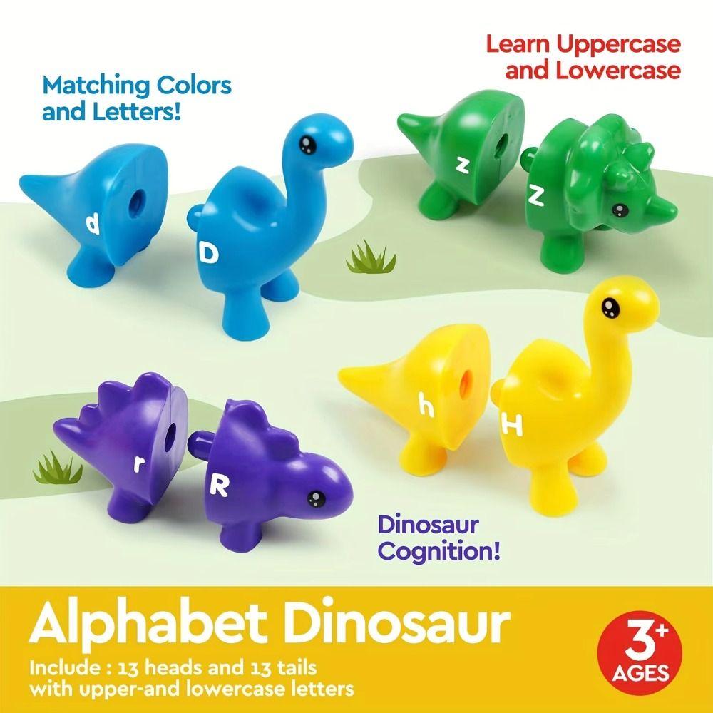 Plastic Color Sorting Montessori Toy Dinosaur Alphabet Sensory Toys Girls Party Favors