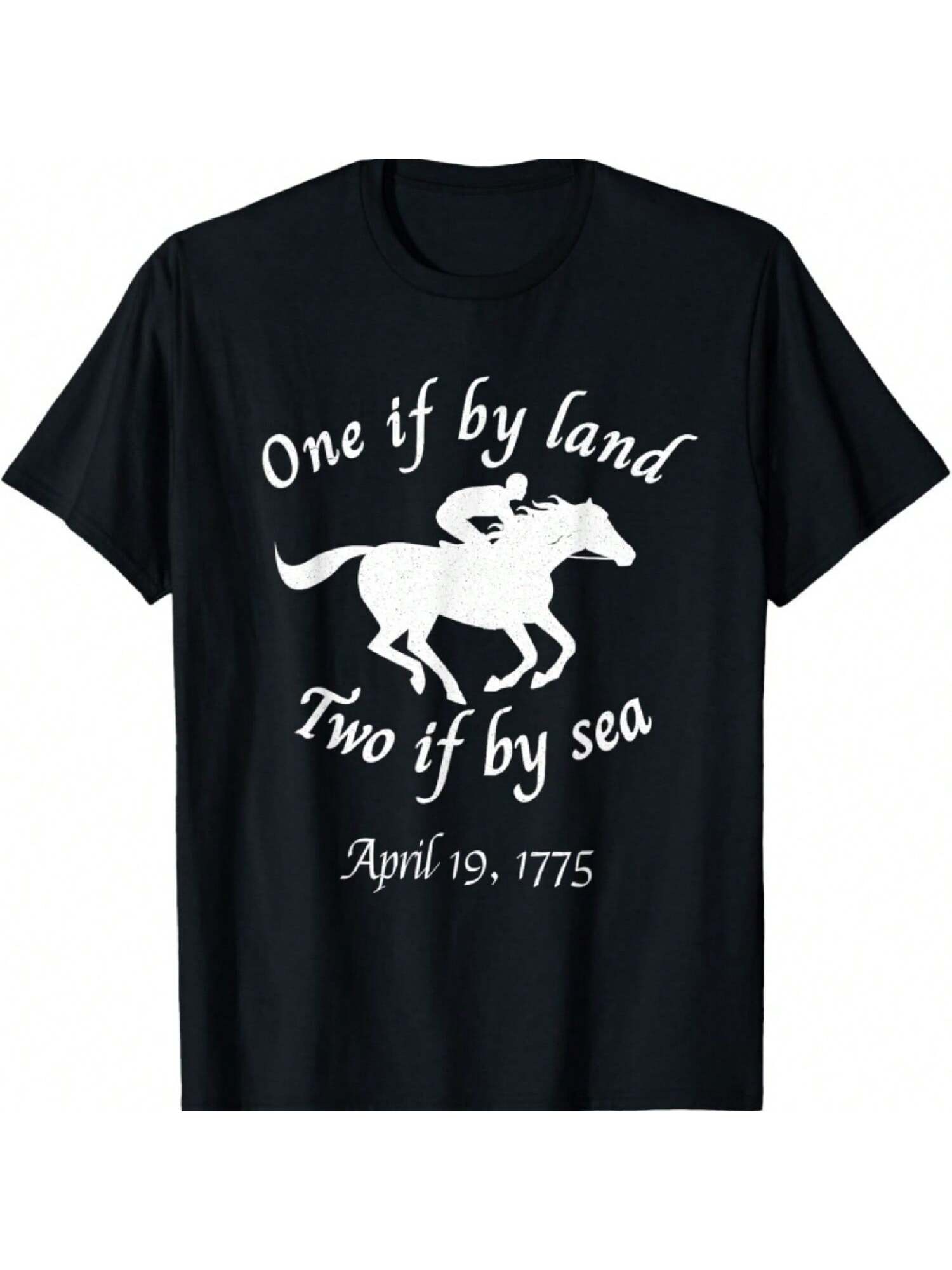 One If By Land Two If By Sea Revolution Concord Lexington T-Shirt S разноцветный