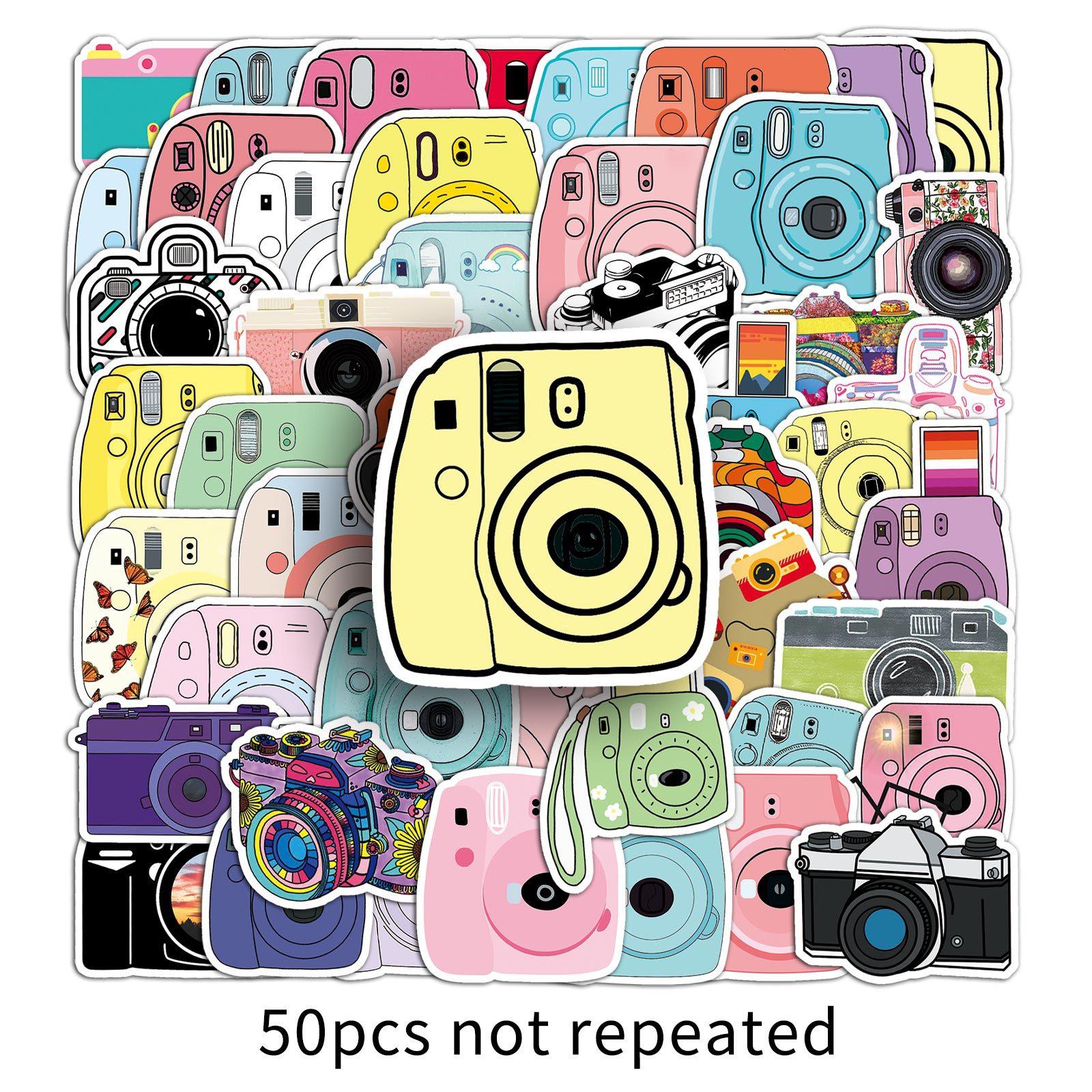 

50 Cameras Doodle Cartoon Polaroid Fresh Creative Guka DIY Suitcase Mobile Car Stickers