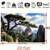 Majestic Huangshan Tapestry, Welcome Pine Tree Overlooking Towering Granite Peaks, Traditional Chinese Landscape Wall Art