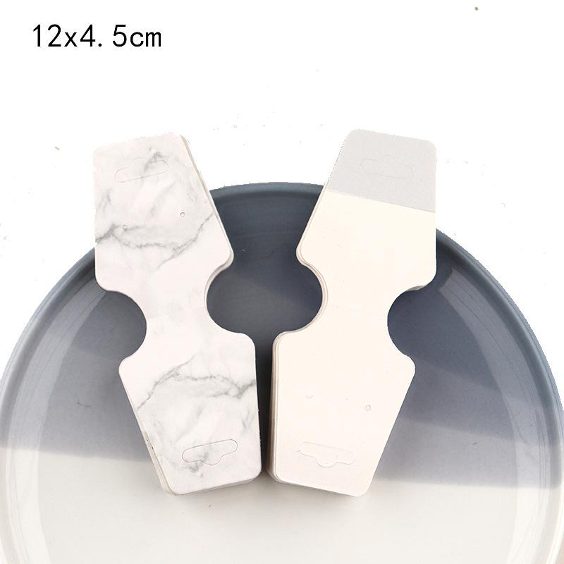 Étiquette Volante Pliable en Papier Kraft Blanc pour Bijoux & Accessoires pour Cheveux