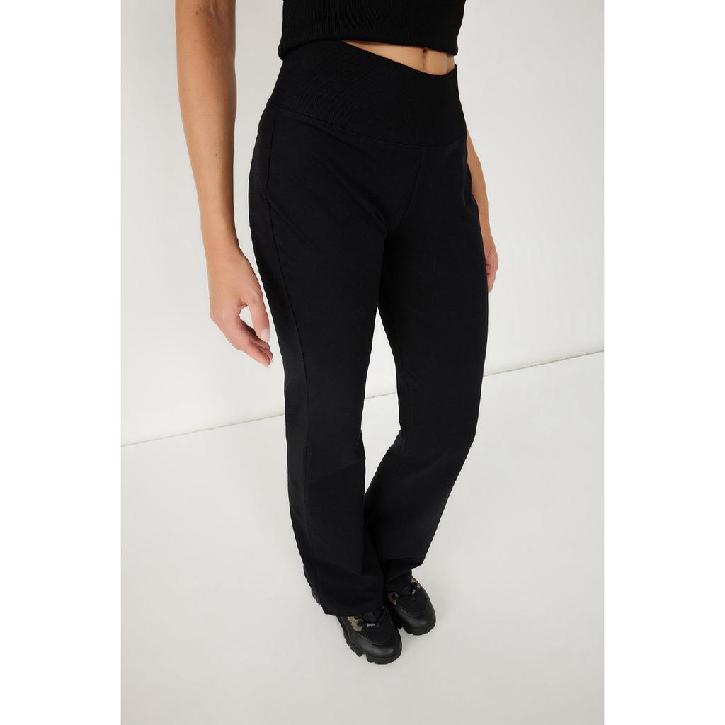 Holder Waist Detail Cotton Flare Pants