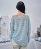 SOMSOC Allie Lace Knitted Top_Sky Blue