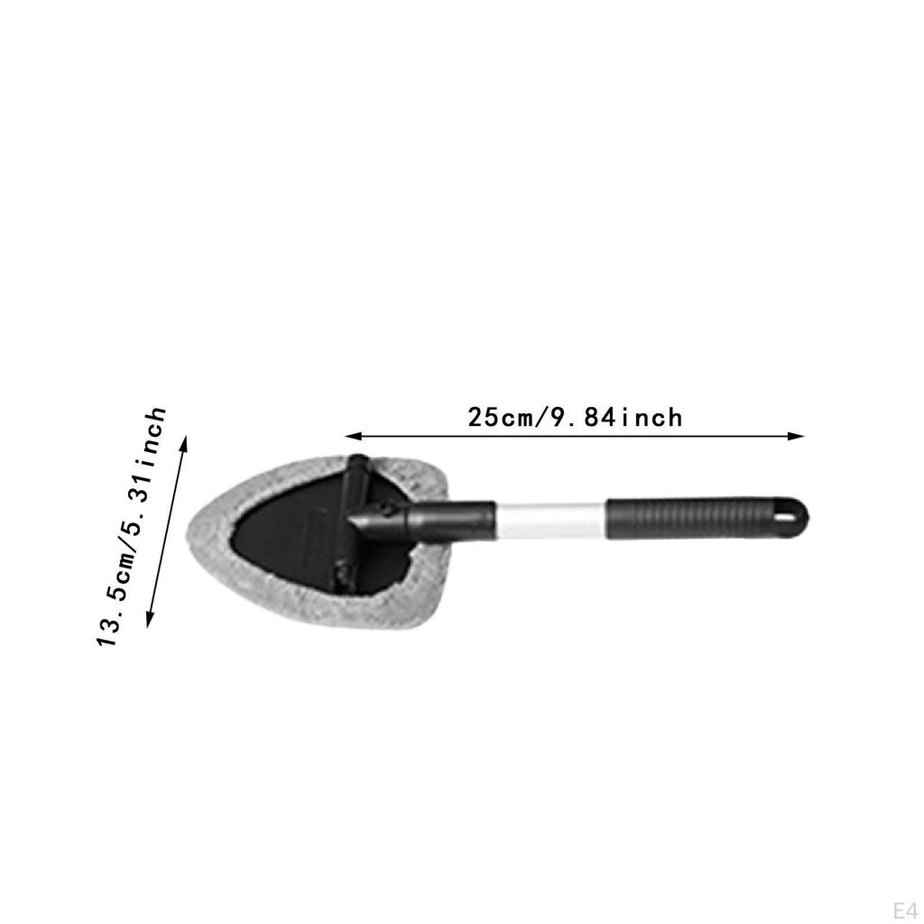 Car Window Cleaner Tool with Extendable Handle And 4 Washable Pads for Auto Detailing