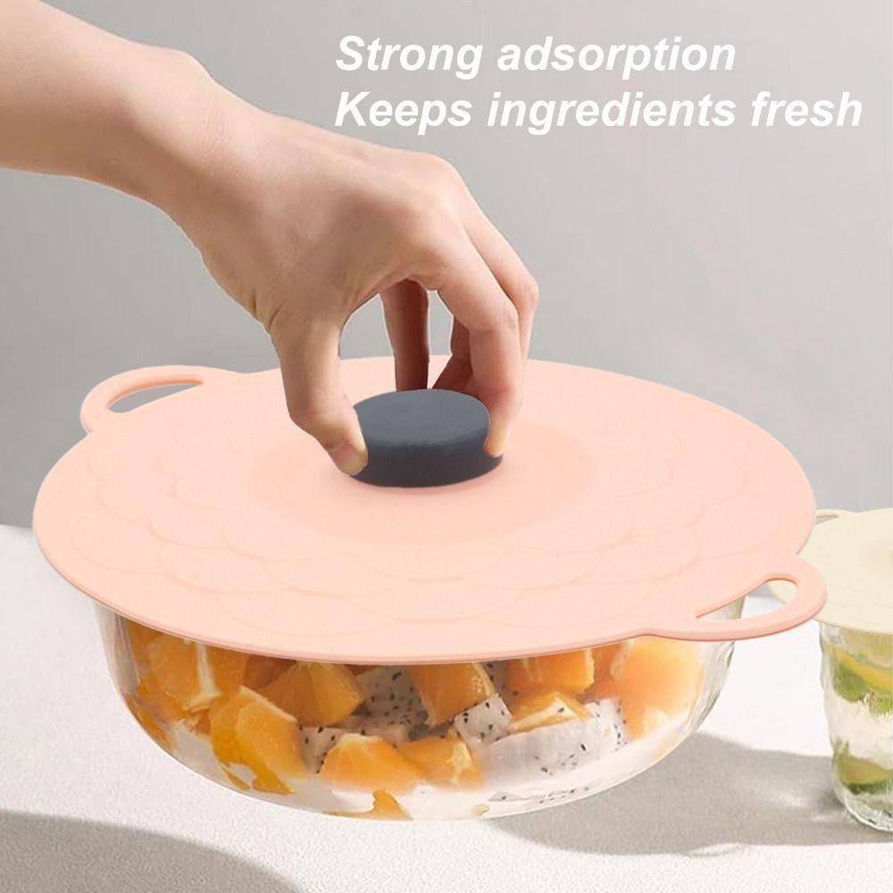 5Pcs Anti-spill Silicone Pot Lid Cover Sealed Tableware Pot Lid Fresh Keeping Cover  Kitchen Gadgets