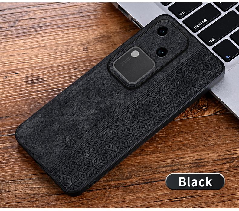 For Vivo V30 5G Back Cover Skin Feel Shockproof Leather Phone Case For Vivo V30 Coque Capa Bumper