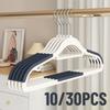 10/30Pcs Multifunctional Wet and Dry Household Hanger Suitable for Hanging Clothes Bedroom Wardrobe Anti-Slip
