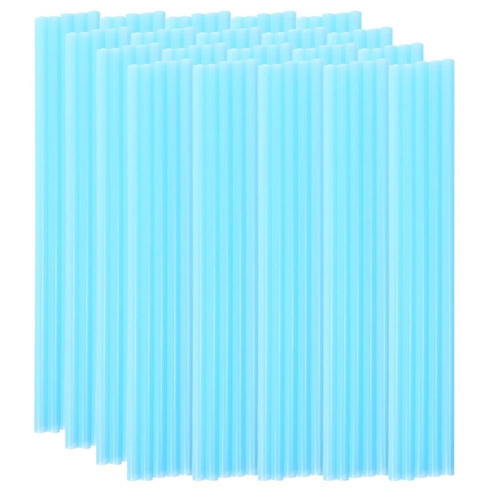 100Pcs Party Supplies Bar Accessories Plastic Disposable Straws Multicolor Colorful Summer Drinking Straw Large 19cm