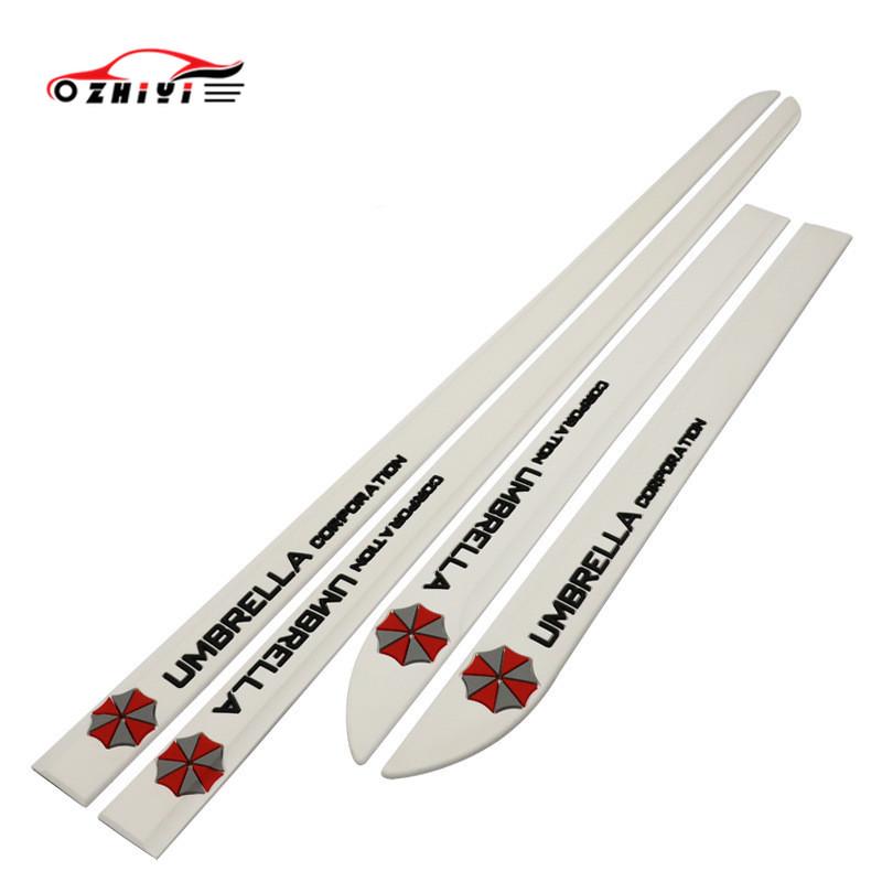 

Автомобильная наклейка, боковые накладки на двери, защитная полоса для окантовки, универсальный кузов, устойчивый к царапинам и столкновениям, декоративный Стайлинг автомобиля White B