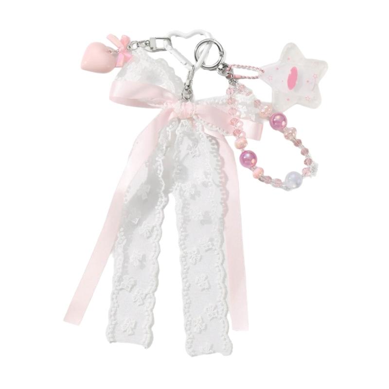 Unique Mini Bag Accessory With Acrylic Frame And Metal Star DIY Craft Keychain Decoration for Women