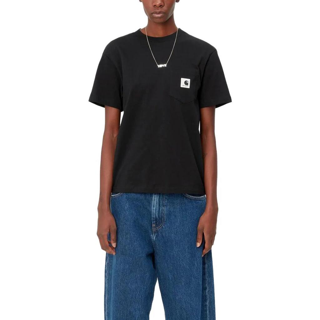 Carhartt WIP FW24 Solid Color Crew Neck Short Sleeve T-Shirt Women Tops I032215-89-XX