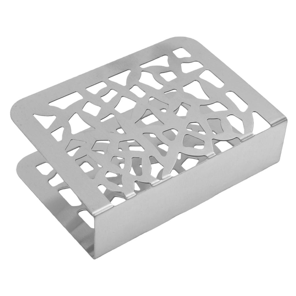 Tabletop Napkin Holder Stainless Steel Hollowed Metal Paper Napkin Holder Tissue Dispenser for Kitchen Countertop Bar