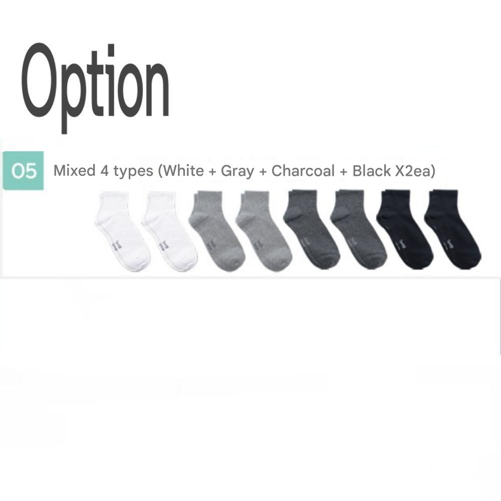 Sockpiens Men's Premium Short-Sleeve Sports Band Socks[7~9.5(US)6.5~9(UK)40~42.5(EU)] 8-Pair Set