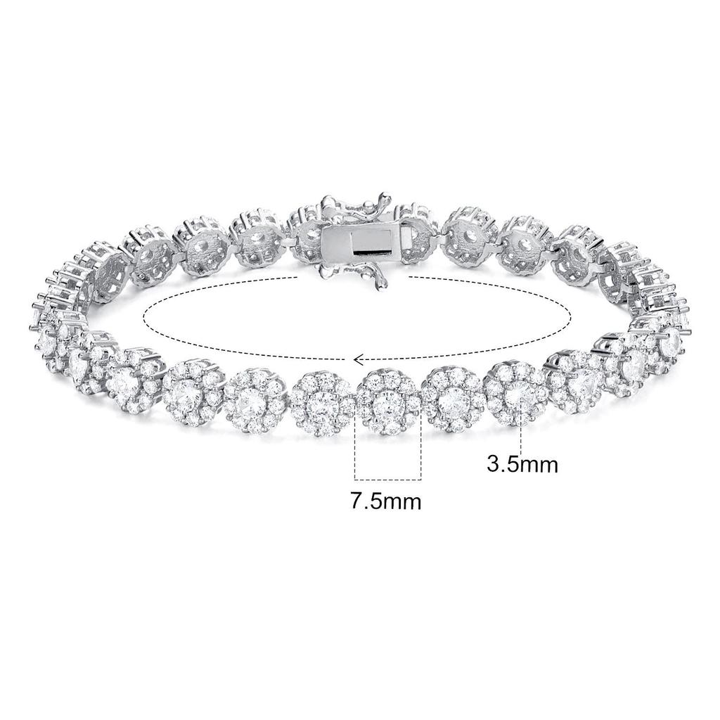 5mm Round Cuban Tennis Bracelet: Unisex Light Luxury High-End European and American Style