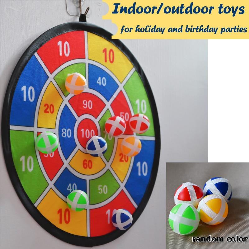 Kids Dart Board with Sticky Balls Safe Indoor Outdoor Party Game Toy