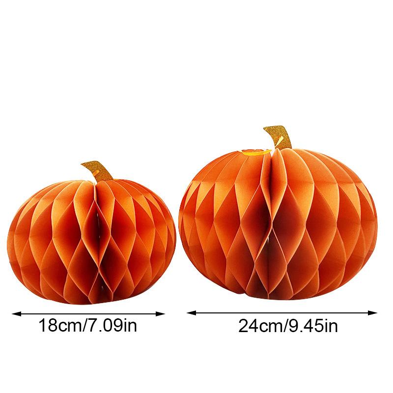 1 Stück Papierdekorationen Wabenkürbis 18cm+24cm