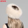 JERYAFUR Women Faux Fur Winter Hat, Thick Fluffy Grey Plush Warm Fashion Ladies Cap for Cold Winter Outdoor
