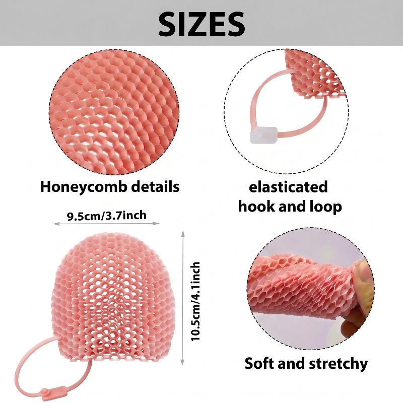 Honeycomb Exfoliating Shower Finger Caps Bath Mitt Breathable Odorless Body Scrubber Skin Care Cleansing Tool Multi-Color