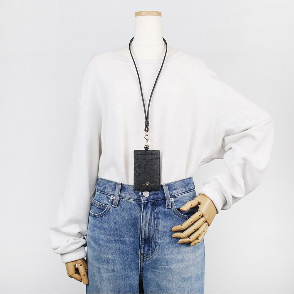 Coach ID Card Case F57311 IMBLK Pass Case Outlet Accessories Women's [Used]