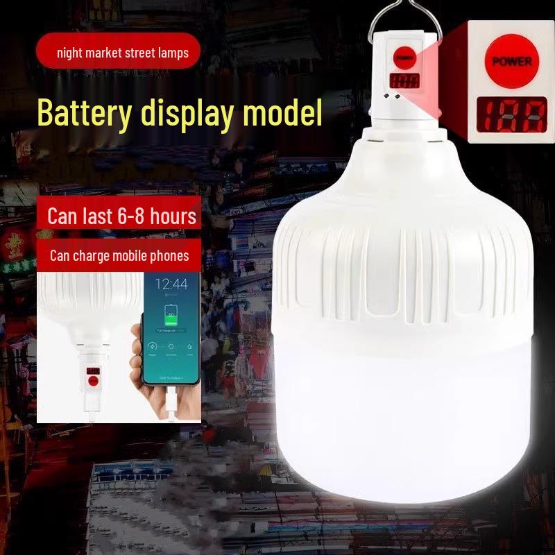 Portable LED Night Market Light: Super Bright, Cordless, Long Battery Life for Outdoor Stalls