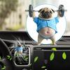 Cute cartoon weightlifting puppy car aromatherapy acrylic 2D air conditioning vent clip ocean flavor solid car interior diffuser