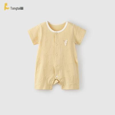TONGTAI Baby Summer Pure Cotton Jacquard Romper