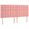 Tête de lit - Maison Exclusive - Velours rose - 160x5x118/128 cm - Hauteur réglable
