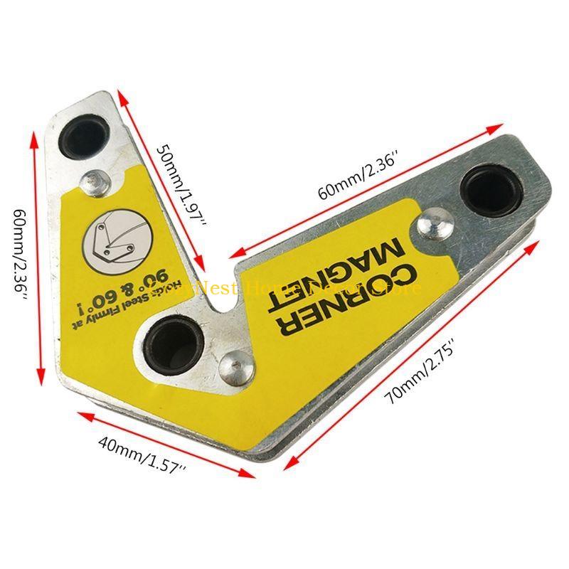 92MF Mini Welding Positioner Locator Welding Holder Hand Tools Magnet Corner Clamp Tool 60/90/120°Degree
