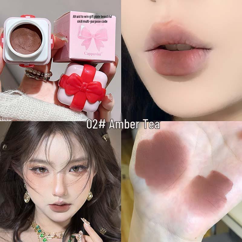 

CAPPUVINI Multi-use Matte Cream for Lips & Cheeks - Long-lasting Silky Blush & Lipstick