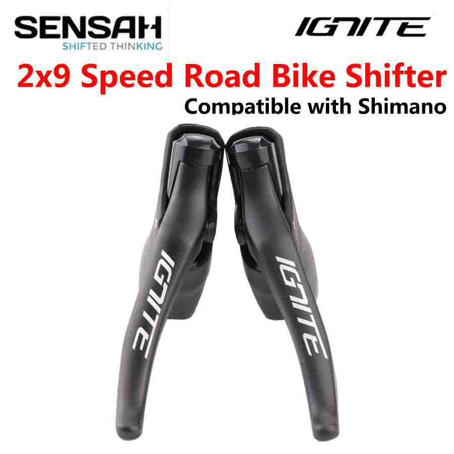 SENSAH IGNITE STI 2x9 Speed Road Bike Shifter Brake Lever Bicycle R7000 Tiagra Sora Sensah Empire Pro Sensah Groupset 4700 5800 IGNITE 2x9S Black