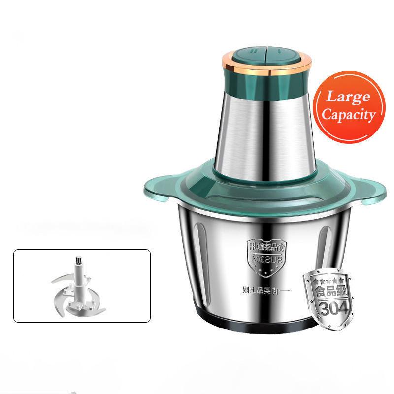 Decor Dream Elektrische vleesmolen RVS hakmolen Keukenmachine Knoflookmoddermaker Blender Grote capaciteit Keukenmolen 2L