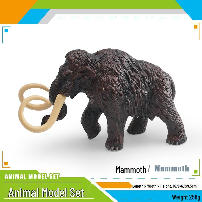 Wildlife Mammoth Family Toy Set - Solid Plastic Elephant Models