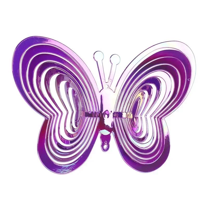 

1 Pcs New Beating Art Butterfly Wind Spinner Yard Art Wind Chimes Balcony Outdoor Garden Decoration Ornament Dream Catcher фиолетовый