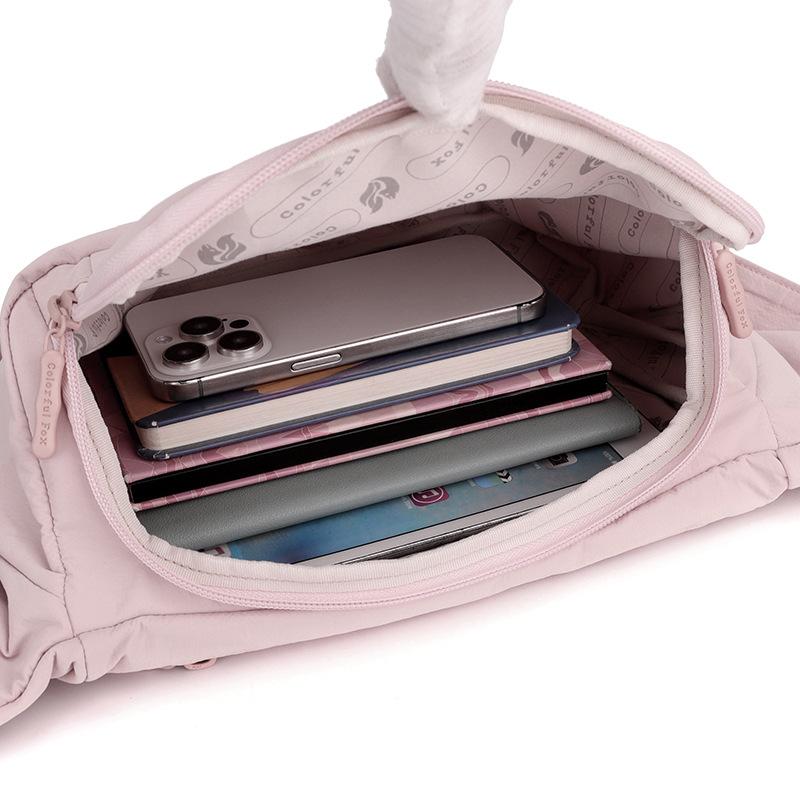 New Women's Crossbody Shoulder Bag Macaron Color Simple Commuter Versatile Chest Bag Fanny Pack